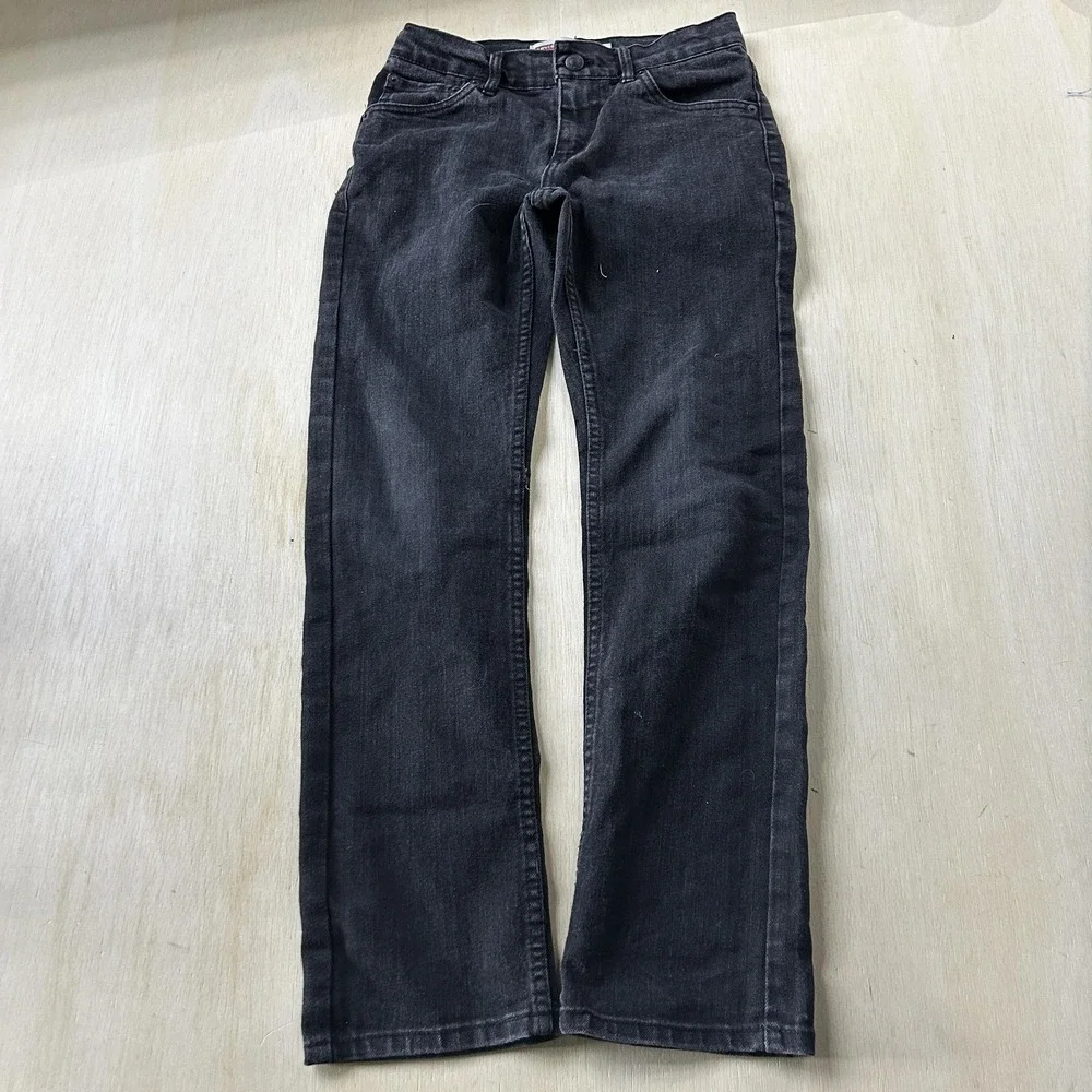 Levis 511 Jeans Boys 12 Regular 26x27 Black Slim Straight Denim Stretch Casual
